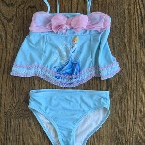 Disney Store Cinderella Princess Swimsuit Set